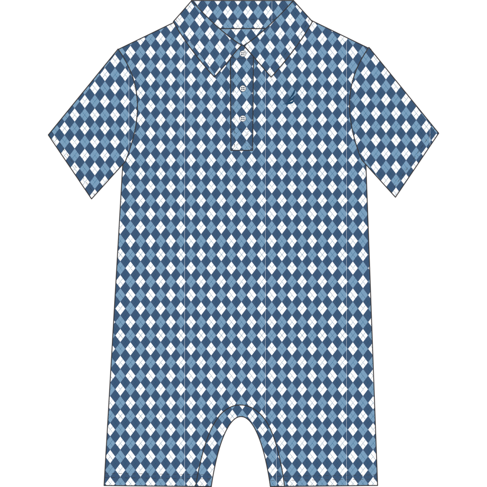Banks Polo Argyle Romper - Select Size