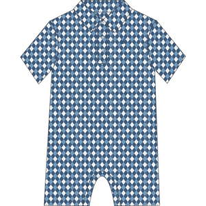 Banks Polo Argyle Romper - Select Size