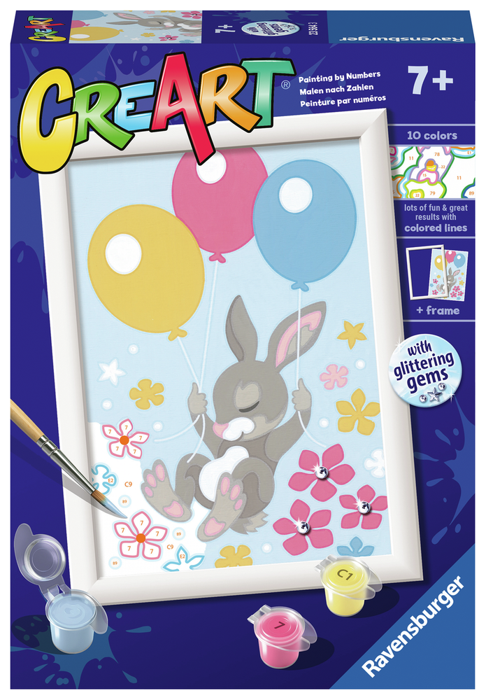 Flying Bunny CreArt Paint By Numbers Kit