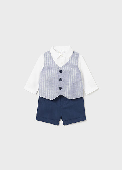 Navy 2-Piece Linen Set - Select Size