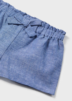 Blue Embroidered Shirt/Short Set - Select Size