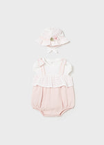 Light Pink Girl's Romper & Hat Set - Select Size