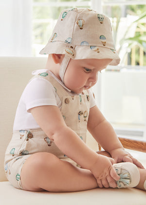 Lagoon Balloon Infant Overall & Hat Set  - Select Size