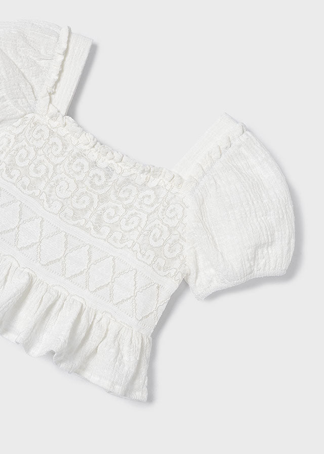 Off-White Girls Crochet Top - Select Size