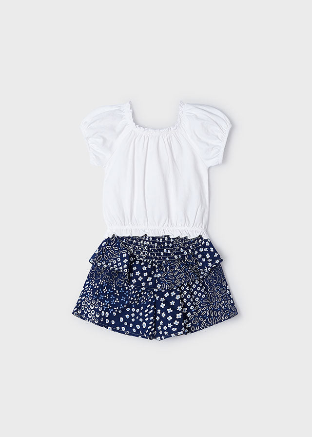 Ink Blue Flutter Short & Shirt Set - Select Size