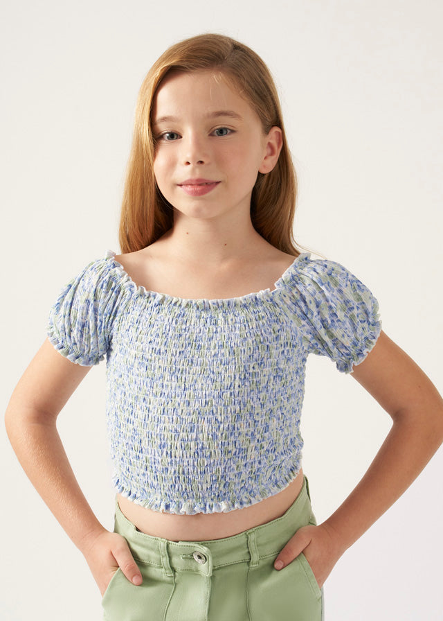 Mint Girls Smocked Top - Select Size