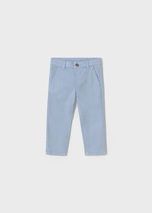 Light Blue Twill Basic Trousers - Select Size