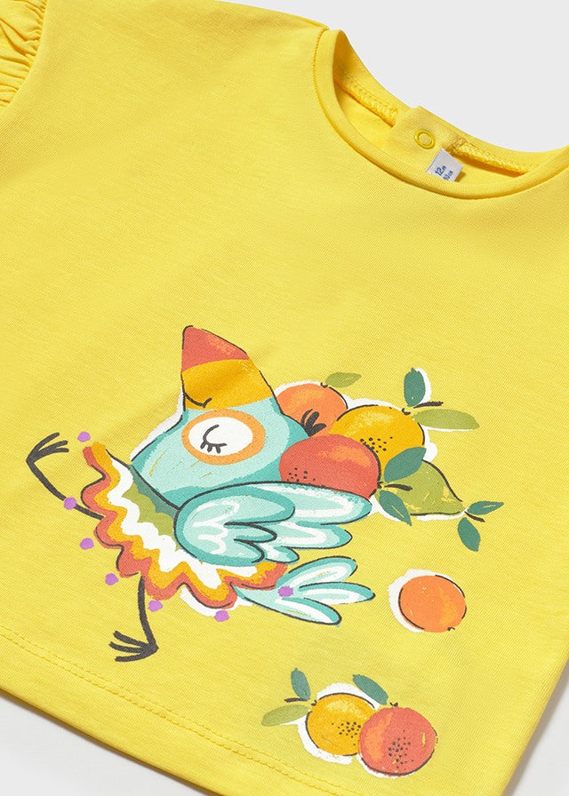 Yellow Toucan Girls Shirt and Fruit Short Set- Select Size