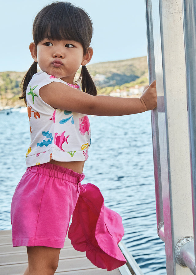 Fuchsia Sea Life Short & 2-Shirt Set - Select Size