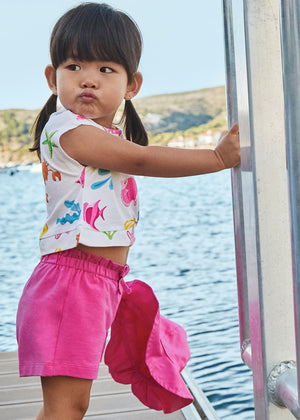 Fuchsia Sea Life Short & 2-Shirt Set - Select Size