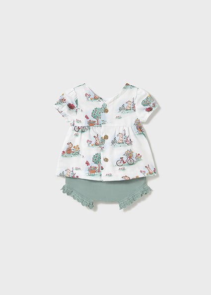 Garden Friends Shirt & Mint Short Set - Select Size
