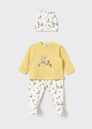 Sunny Yellow Shirt, Pant, & Hat Set - Select Size