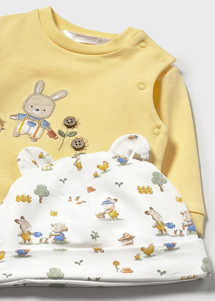 Sunny Yellow Shirt, Pant, & Hat Set - Select Size