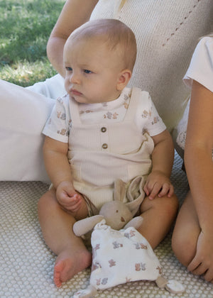 Ceramic Simulated Dungaree Romper - Select Size