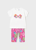 Fuchsia Sunglasses Shirt & Leggings Set - Select Size