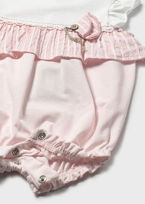 Light Pink Stripe Romper - Select Size