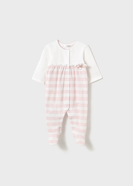 Baby Rose Striped Onesie - Select Size