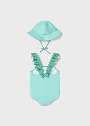 Mermaid Bathing Suit w/Hat- Select Size