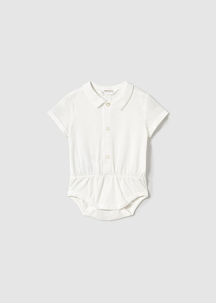 Natural Short Sleeve Bodysuit - Select Size