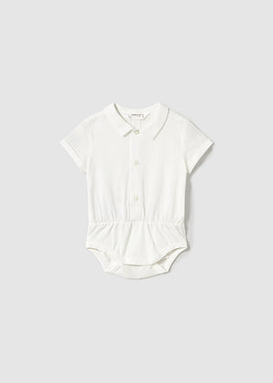 Natural Short Sleeve Bodysuit - Select Size
