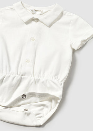 Natural Short Sleeve Bodysuit - Select Size