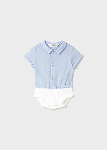 Sky Blue Short Sleeve Bodysuit - Select Size