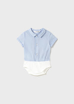 Sky Blue Short Sleeve Bodysuit - Select Size