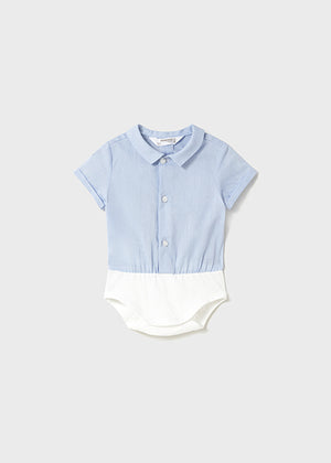 Sky Blue Short Sleeve Bodysuit - Select Size