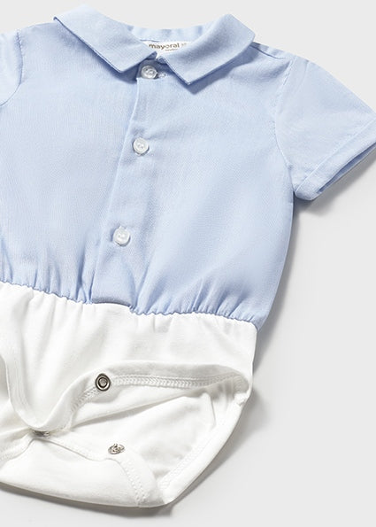 Sky Blue Short Sleeve Bodysuit - Select Size