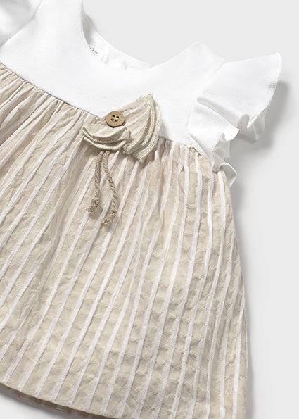 Tan Color-Block Dress w/Bloomers - Select Size