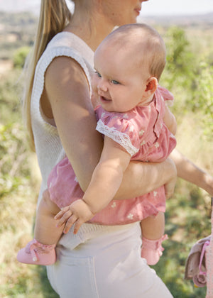 Hibiscus Embroidered Dress w/Bloomers - Select Size