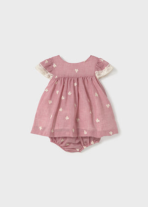 Hibiscus Embroidered Dress w/Bloomers - Select Size