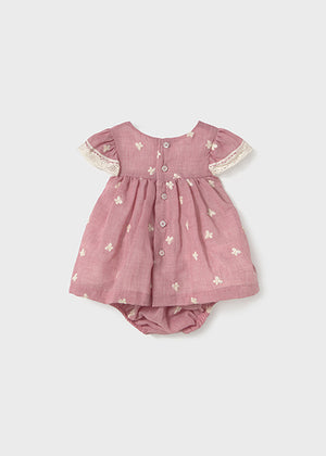 Hibiscus Embroidered Dress w/Bloomers - Select Size