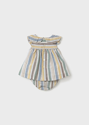 Multicolor Striped Linen Dress - Select Size