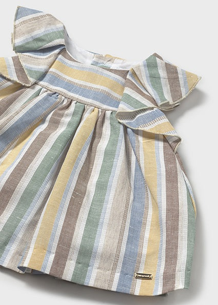 Multicolor Striped Linen Dress - Select Size