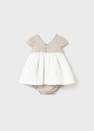 Tan & White Dress w/Bloomers - Select Size