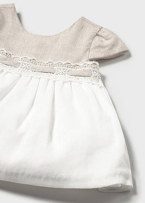 Tan & White Dress w/Bloomers - Select Size