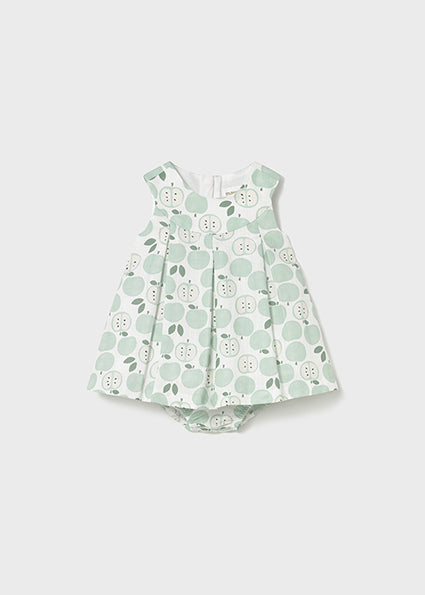 Jade Apple Print Dress - Select Size