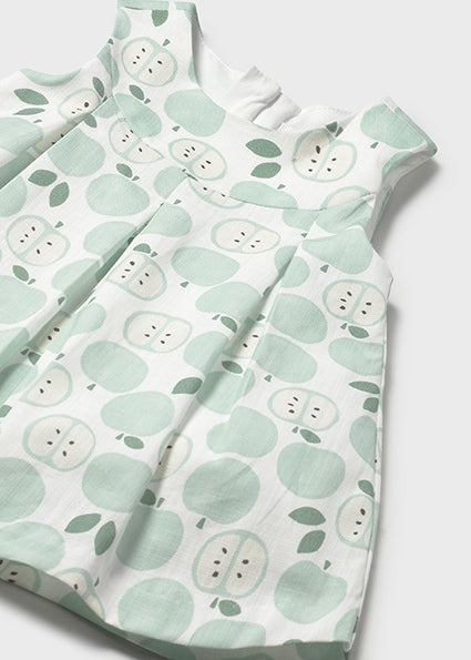 Jade Apple Print Dress - Select Size