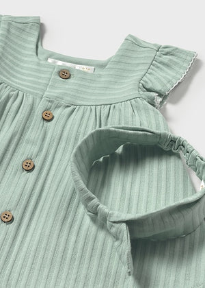 Jade Stripe Dress w/Headband - Select Size