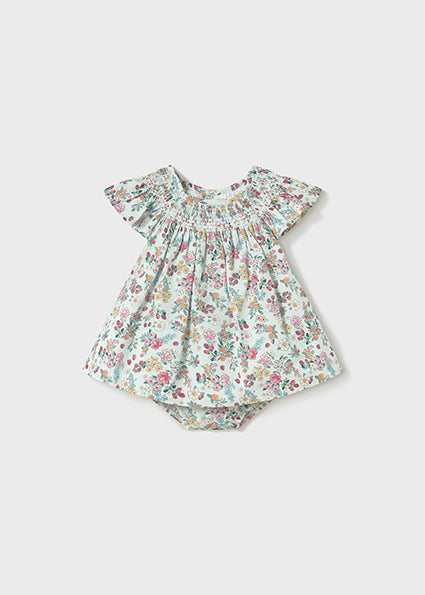 Jade Floral Smocked Print Dress - Select Size