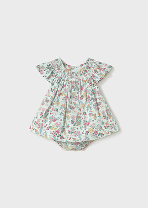 Jade Floral Smocked Print Dress - Select Size