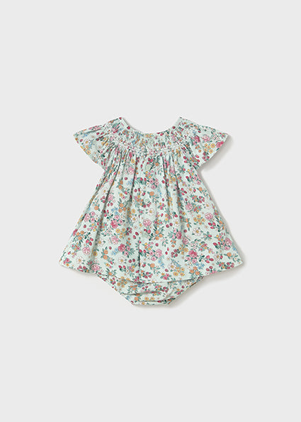 Jade Floral Smocked Print Dress - Select Size