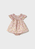 Baby Rose Floral Smocked Print Dress - Select Size