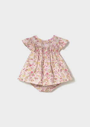 Baby Rose Floral Smocked Print Dress - Select Size