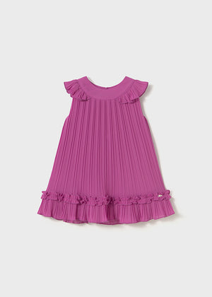 Orchid Pleated Chiffon Dress - Select Size