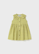 Pistachio Print Dress w/Buttons - Select Size