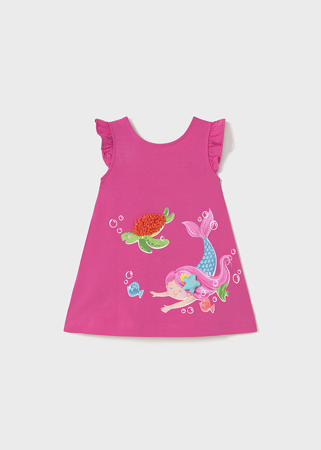 Fuchsia Printed Sea Life Dress - Select Size