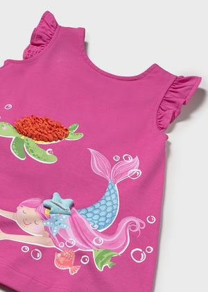 Fuchsia Printed Sea Life Dress - Select Size