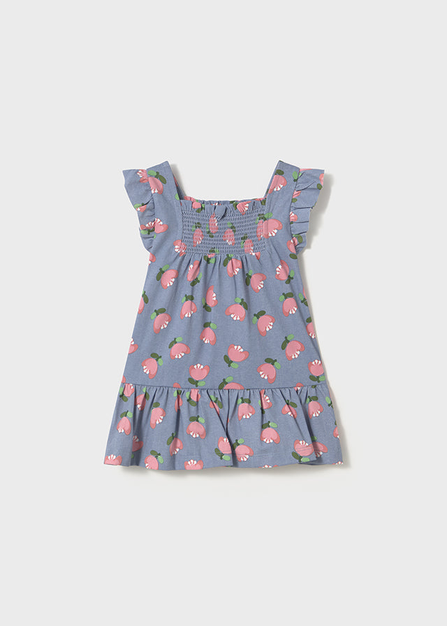 Blue w/Red Flowers Dress - Select Size